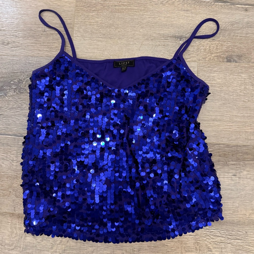Purple Sequin Top